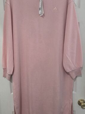 Adidas Pink Oversized Sweatshirt Dress